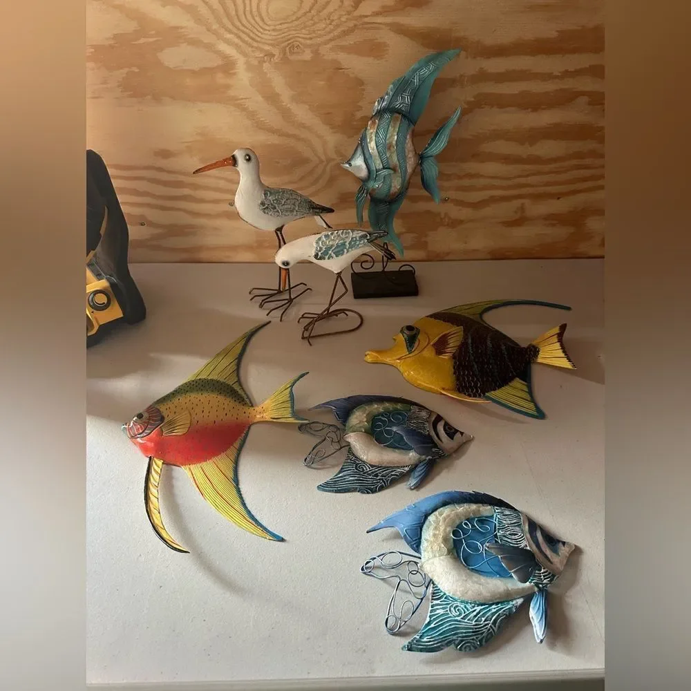 Red and Yellow Fish Decor with Artistic Design